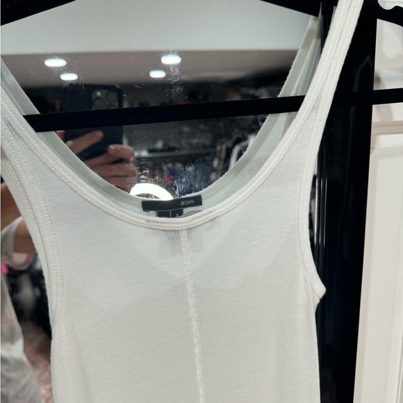 Vince ribbed white tank extra long size small - Picture 11 of 14